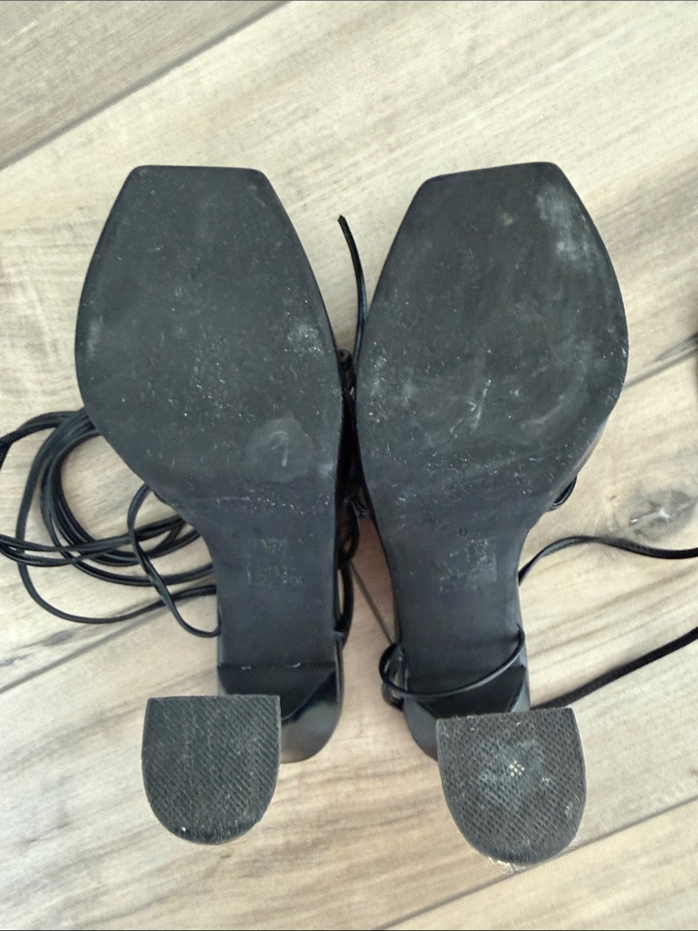Jeffrey Campbell "Primadonna Strappy" Black Heels Size 8 - Picture 10 of 11